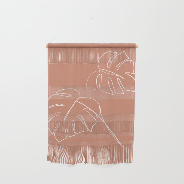 Monstera minimal - earth Wall Hanging Gallery Image 1