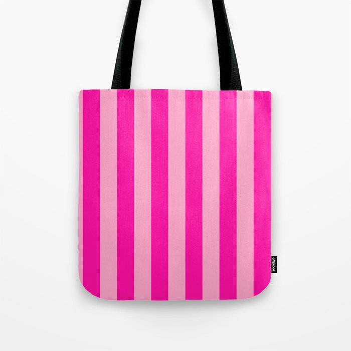Pink Stripes Preppy Modern Tote Bag Gallery Image 1