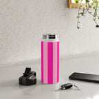 Pink Stripes Preppy Modern Water Bottle Gallery Image 4
