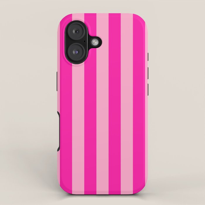 Pink Stripes Preppy Modern iPhone Case Gallery Image 1