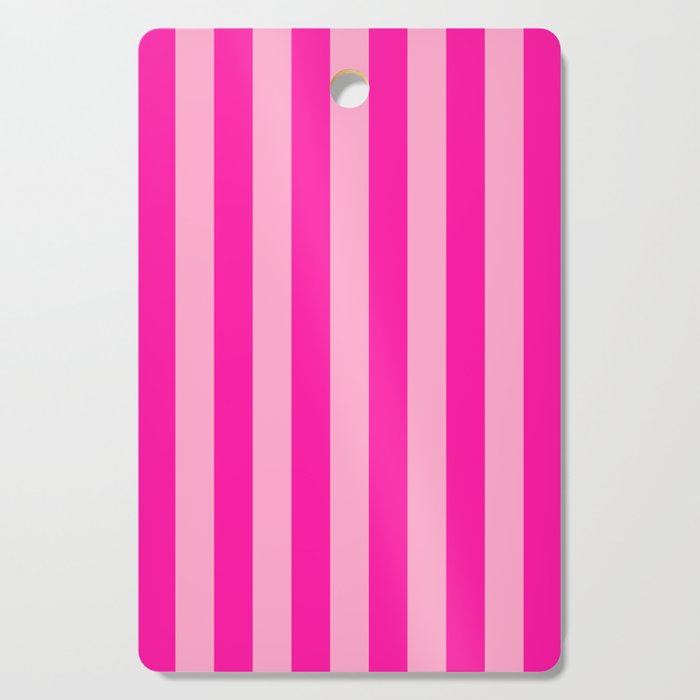 Pink Stripes Preppy Modern Cutting Board Gallery Image 1