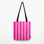 Pink Stripes Preppy Modern Tote Bag Gallery Image 2