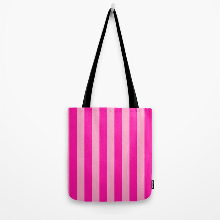 Pink Stripes Preppy Modern Tote Bag Gallery Image 2