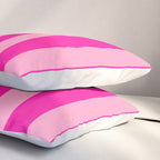 Pink Stripes Preppy Modern Pillow Sham Gallery Image 3