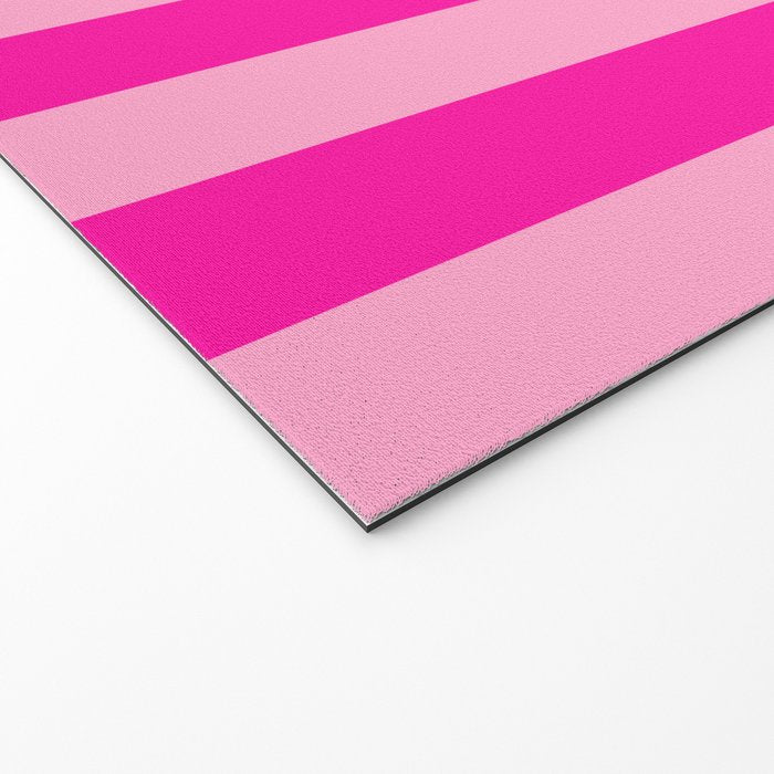 Pink Stripes Preppy Modern Welcome Mat Gallery Image 2