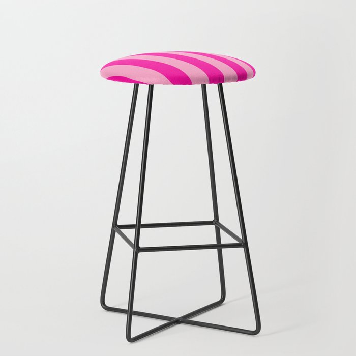Pink Stripes Preppy Modern Stool Gallery Image 1
