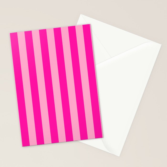 Pink Stripes Preppy Modern Stationery Card Gallery Image 2