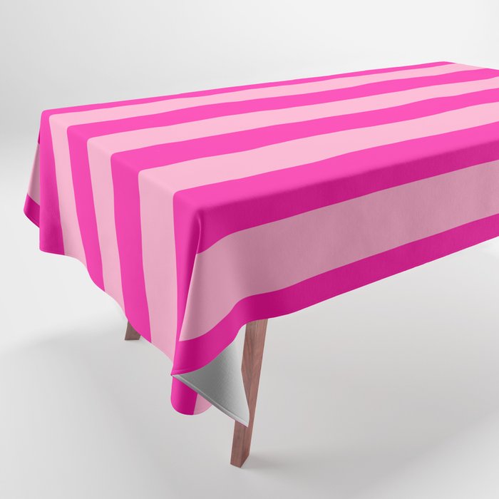 Pink Stripes Preppy Modern Tablecloth Gallery Image 1
