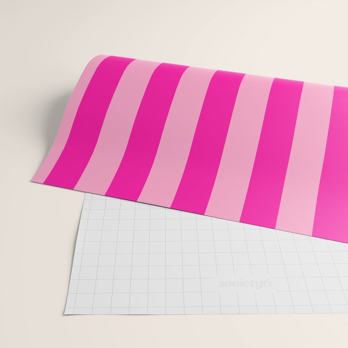 Pink Stripes Preppy Modern Wrapping Paper Gallery Image 2