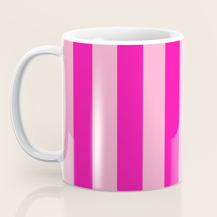 Pink Stripes Preppy Modern Coffee Mug Gallery Image 3