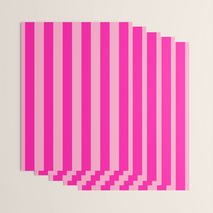 Pink Stripes Preppy Modern Wrapping Paper Gallery Image 3