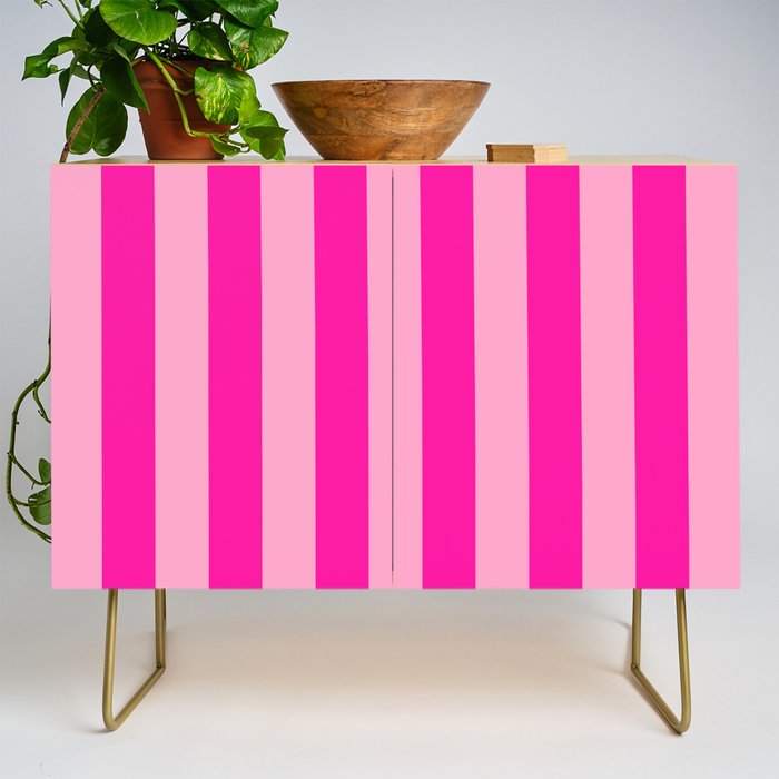 Pink Stripes Preppy Modern Credenza Gallery Image 1