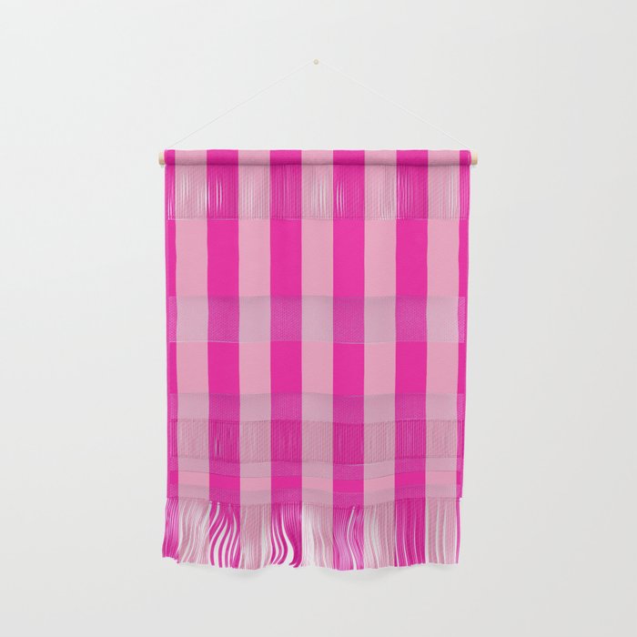Pink Stripes Preppy Modern Wall Hanging Gallery Image 1