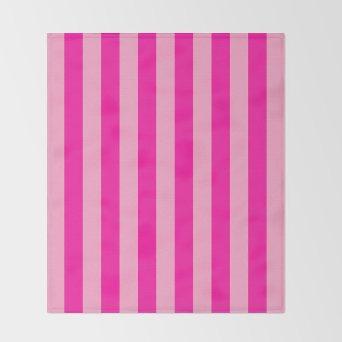 Pink Stripes Preppy Modern Throw Blanket Gallery Image 2