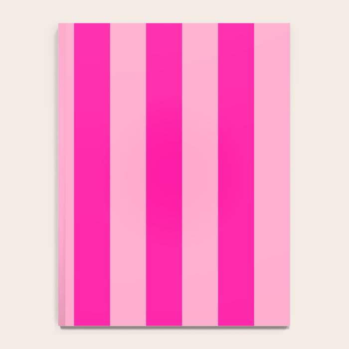Pink Stripes Preppy Modern Notebook Gallery Image 4