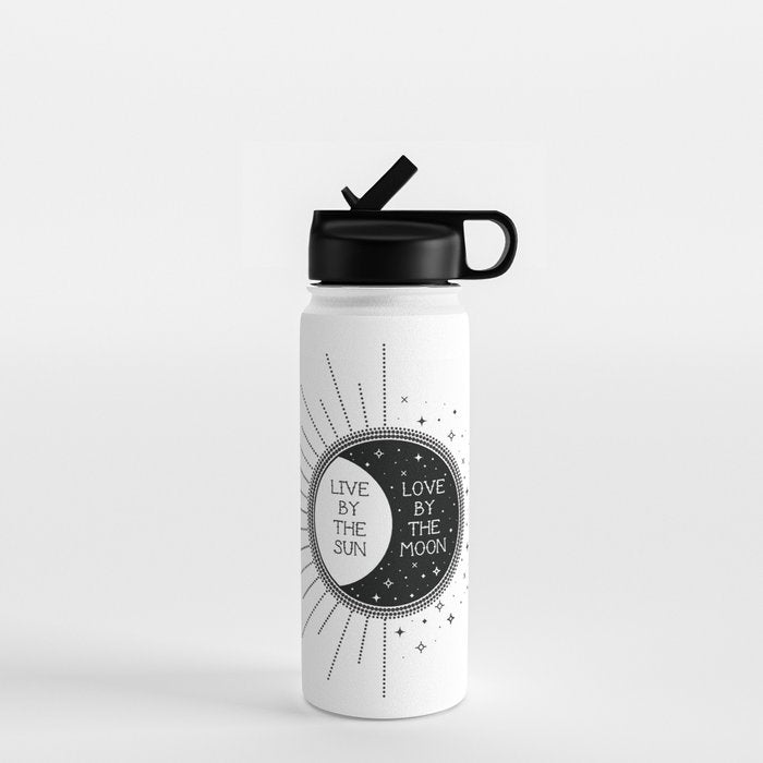 Live by the Sun Love by the Moon Water Bottle Gallery Image 1