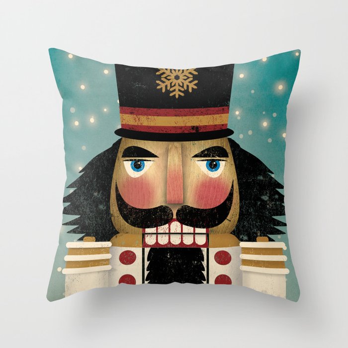 Christmas Nutcracker 21W Throw Pillow Gallery Image 1