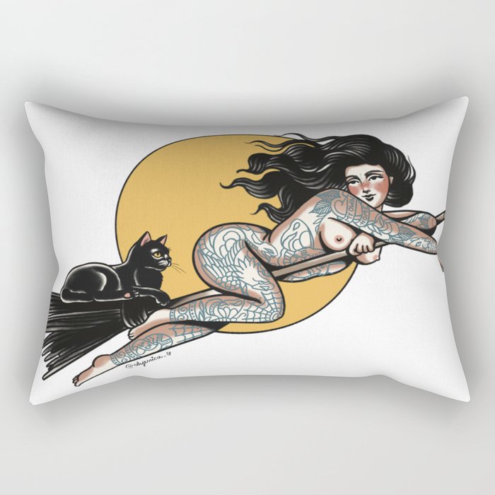 Witty Witch Rectangular Pillow Gallery Image 2