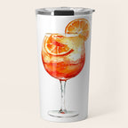 Cocktails. Aperol Spritz. Watercolor Painting. Travel Mug Gallery Image 1