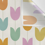Spring Tulips X Rainbow Mid Century Flowers Wall Tapestry Gallery Image 3