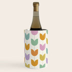 Spring Tulips X Rainbow Mid Century Flowers Wine Chiller Gallery Image 3