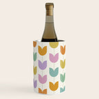 Spring Tulips X Rainbow Mid Century Flowers Wine Chiller Gallery Image 2