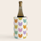 Spring Tulips X Rainbow Mid Century Flowers Wine Chiller Gallery Image 1