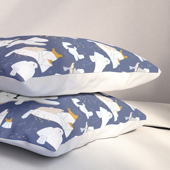 Arctic animals floating on icebergs Pillow Sham Gallery Image 3