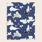 Arctic animals floating on icebergs Poster Gallery Image 4