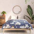 Arctic animals floating on icebergs Comforter Gallery Image 3