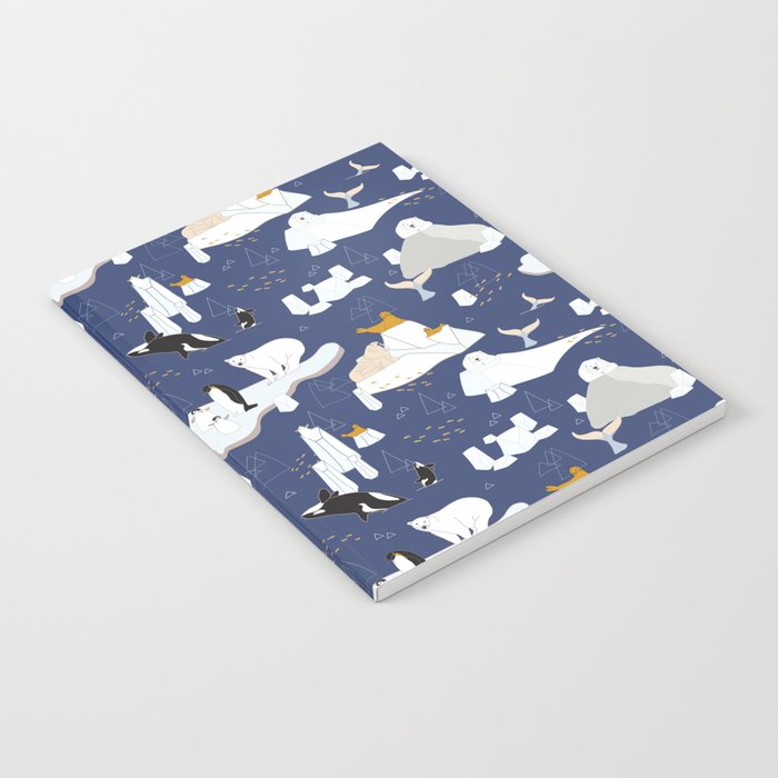Arctic animals floating on icebergs Notebook Gallery Image 2