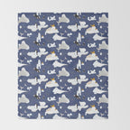 Arctic animals floating on icebergs Throw Blanket Gallery Image 2