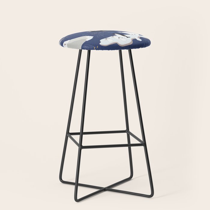 Arctic animals floating on icebergs Stool Gallery Image 1