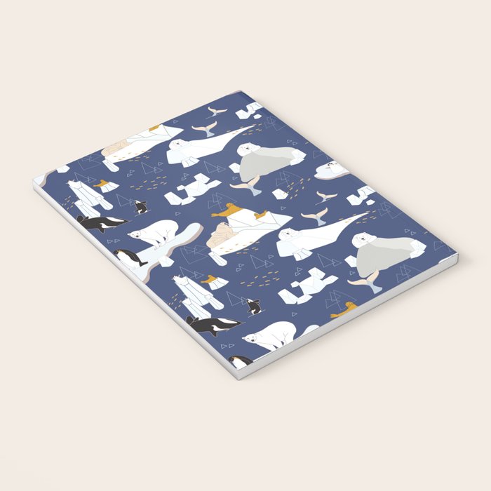 Arctic animals floating on icebergs Notebook Gallery Image 3