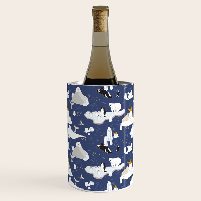 Arctic animals floating on icebergs Wine Chiller Gallery Image 2