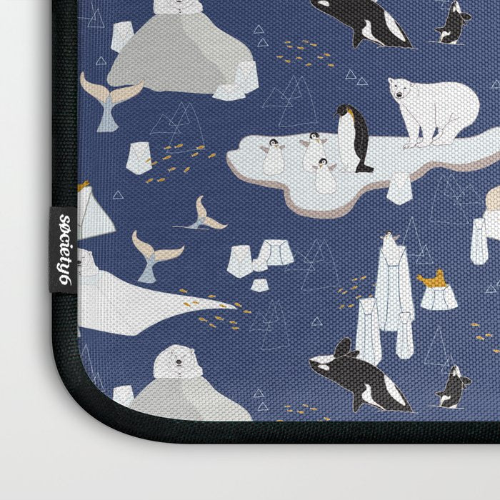 Arctic animals floating on icebergs Laptop Sleeve Gallery Image 3