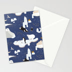 Arctic animals floating on icebergs Stationery Card Gallery Image 2