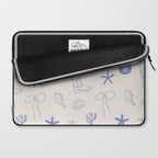 Coastal Cowgirl | Beachy Blue Seashells & Boots Laptop Sleeve Gallery Image 2