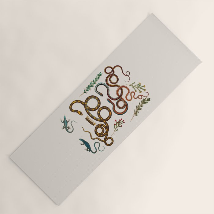 Albertus Seba Snakes And Lizards Yoga Mat Gallery Image 1