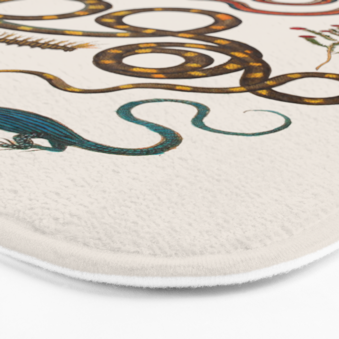 Albertus Seba Snakes And Lizards Bath Mat Gallery Image 3