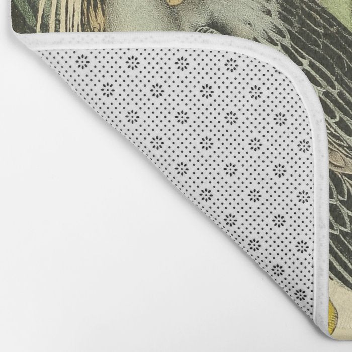 Yellow-crowned night heron by John Hames Audubon, 1840 (benefitting The Audubon Society) Bath Mat Gallery Image 2