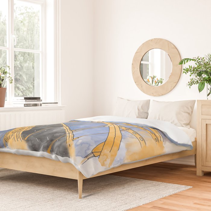 Pittsburgh Fort Pitt and Downtown Duvet Cover Gallery Image 2