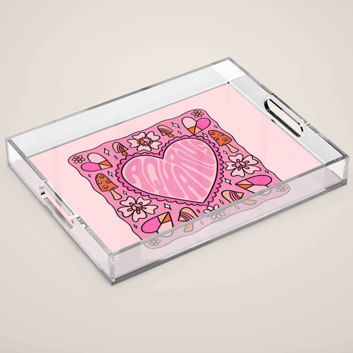 Aquarius Heart Acrylic Tray Gallery Image 1