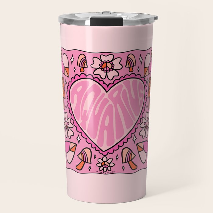 Aquarius Heart Travel Mug Gallery Image 1