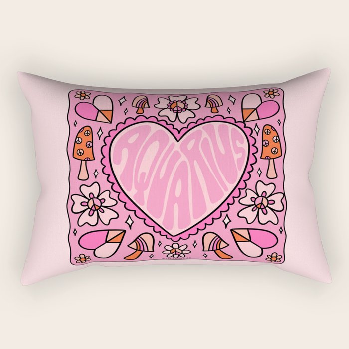 Aquarius Heart Rectangular Pillow Gallery Image 2