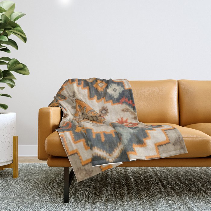 Southwestern Rustic Bohemian Design Throw Blanket Gallery Image 1