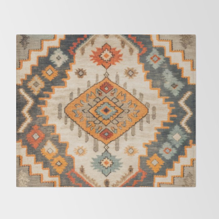 Southwestern Rustic Bohemian Design Throw Blanket Gallery Image 2