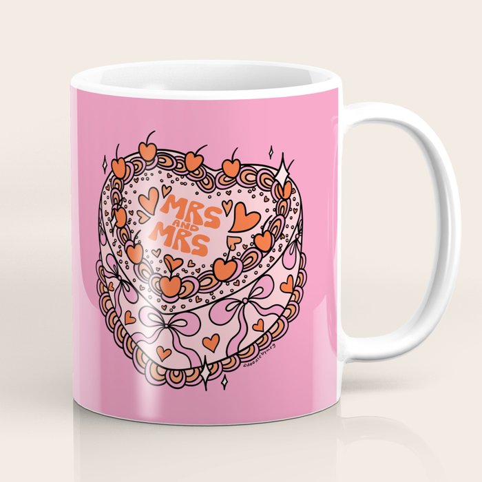 Mrs. and Mrs. Cake Coffee Mug Gallery Image 1