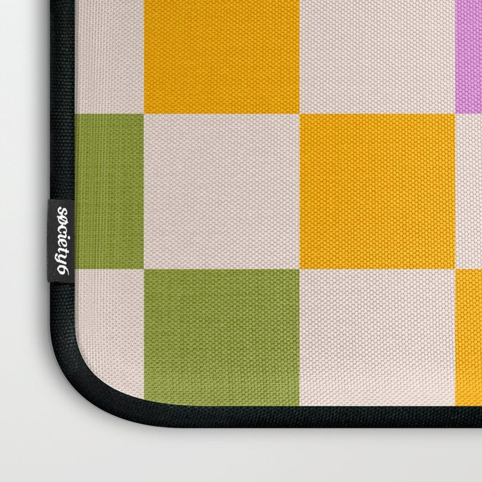 Mid Mod Rainbow Check pattern Laptop Sleeve Gallery Image 3