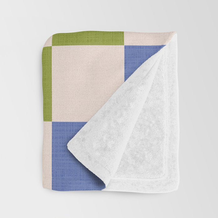 Mid Mod Rainbow Check pattern Throw Blanket Gallery Image 3